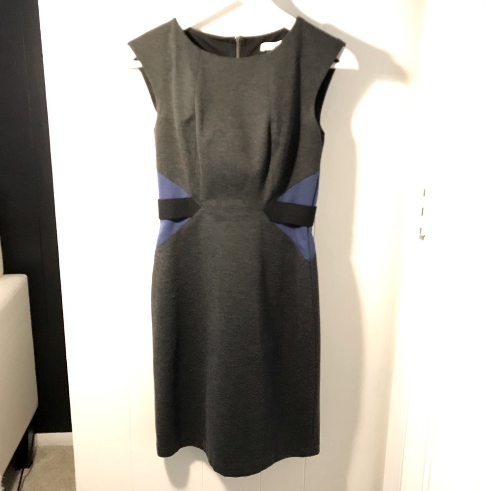 Fitted dark grey dress